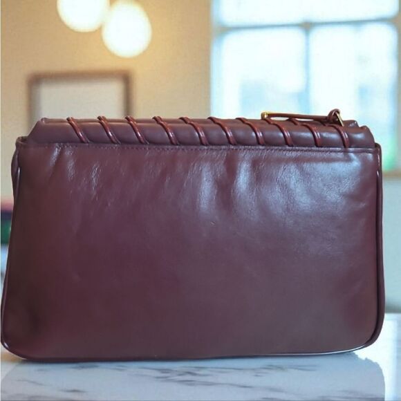 Etienne Aigner Burgundy Leather Clutch In Great Conditon - Picture 3 of 9